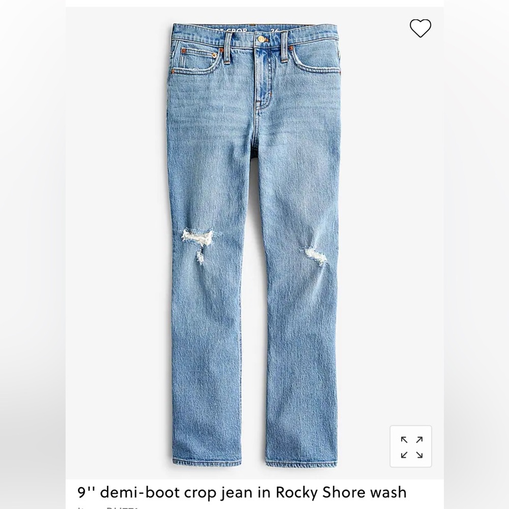 9'' demi-boot crop jean jcrew